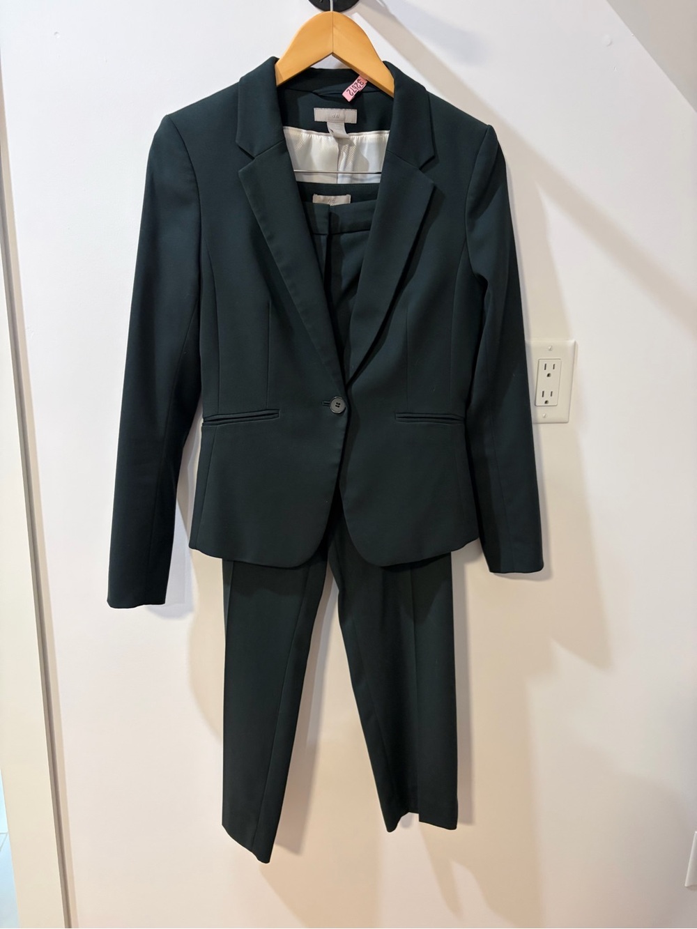 H&M Women's Dark Green Tailored Blazer and Trousers